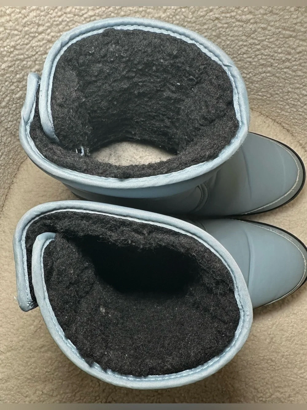 Khombu Traveler Winter Snow Boots Light Blue Puffer Puffy Cozy Warm Thick 8